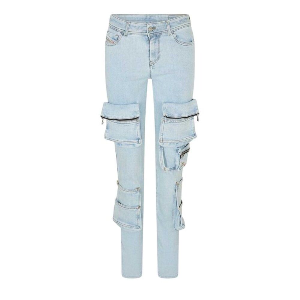 Diesel Womens/Ladies Skinny Cargo Jeans / Blue Denim
